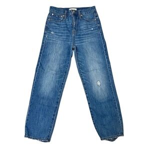 MADEWELL Classic Straight Leg Medium Wash High Rise Blue Denim Jean Size 26P